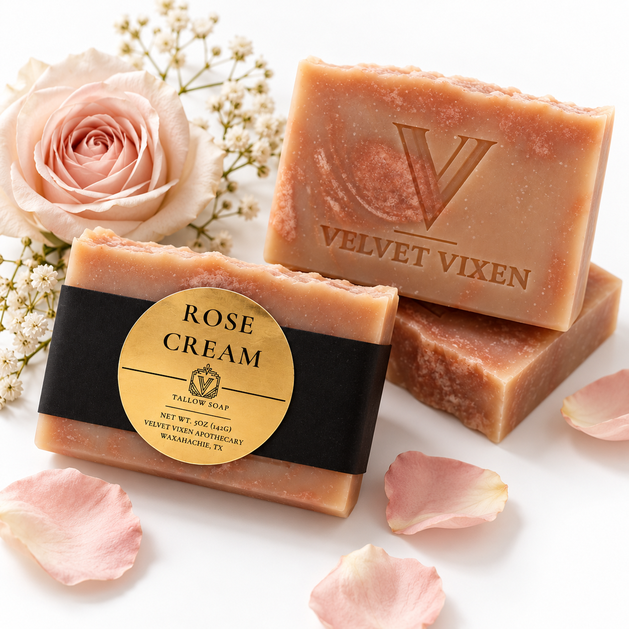 ✨ Rose Cream Tallow Temptress Soap ✨ - Image 3